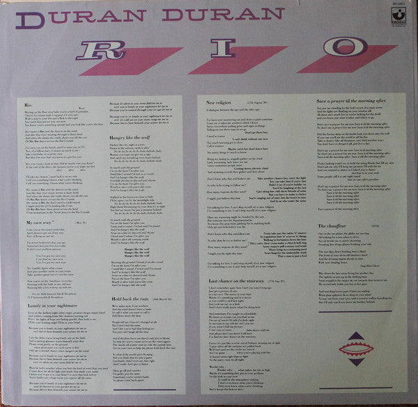 Duran Duran : Rio (LP, Album)