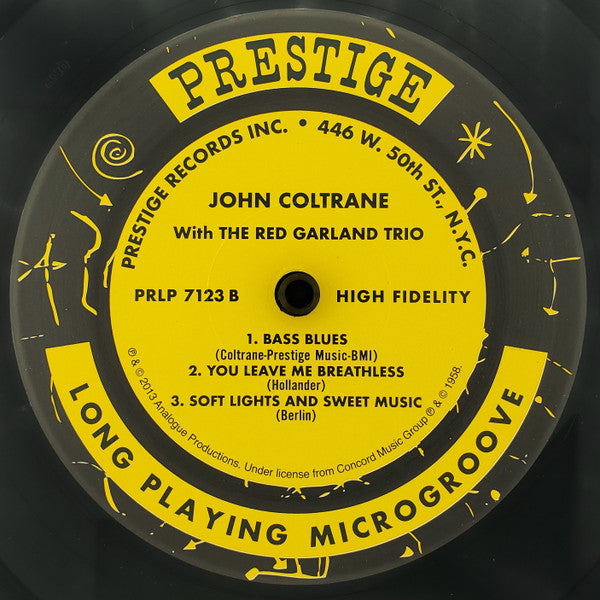 John Coltrane With The Red Garland Trio : John Coltrane With The Red Garland Trio (LP, Album, Mono, Ltd, RE, RP, 180)