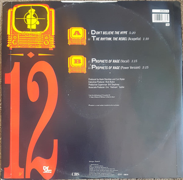 Public Enemy : Don't Believe The Hype (12")