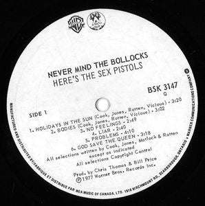 Sex Pistols : Never Mind The Bollocks Here's The Sex Pistols (LP, Album)