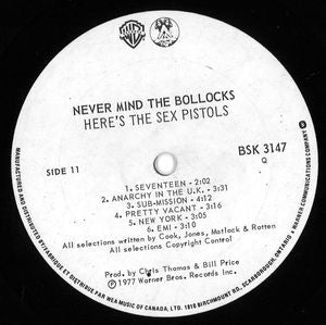 Sex Pistols : Never Mind The Bollocks Here's The Sex Pistols (LP, Album)