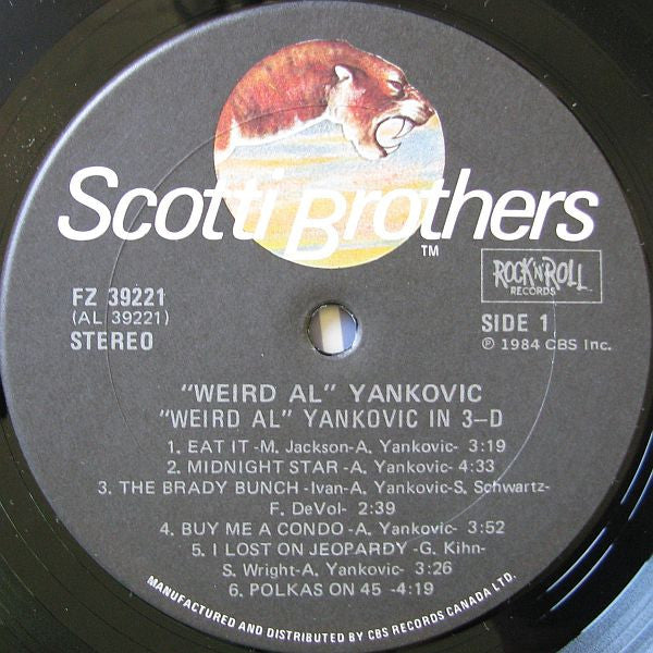 "Weird Al" Yankovic : In 3-D (LP, Album)