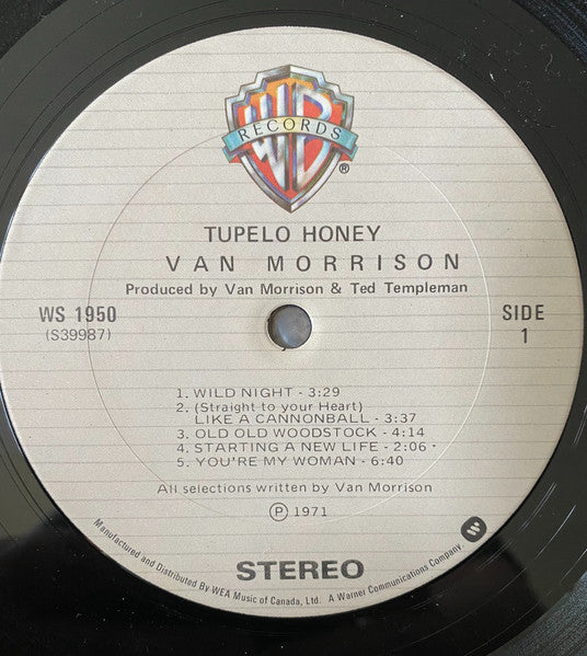 Van Morrison : Tupelo Honey (LP, Album, RE)