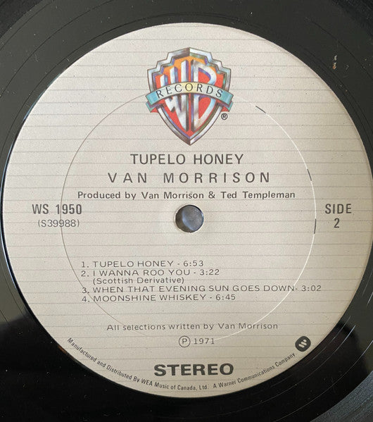 Van Morrison : Tupelo Honey (LP, Album, RE)