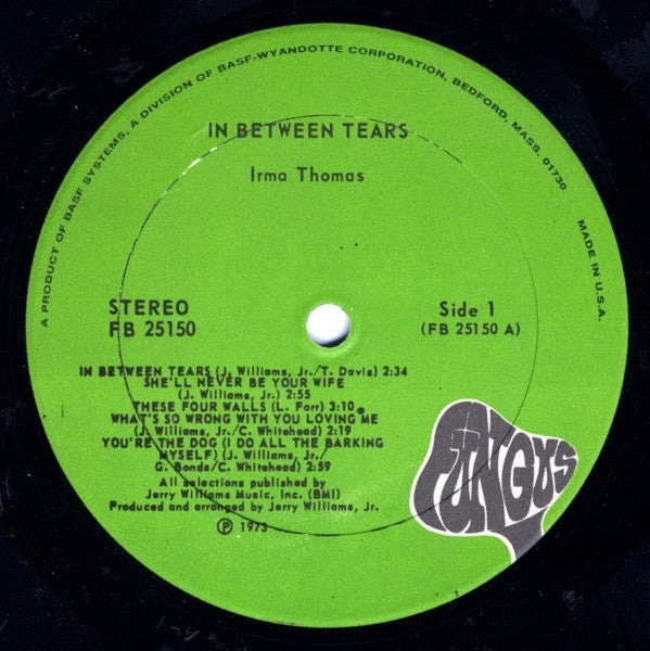 Irma Thomas : In Between Tears (LP, Album, M/Print)