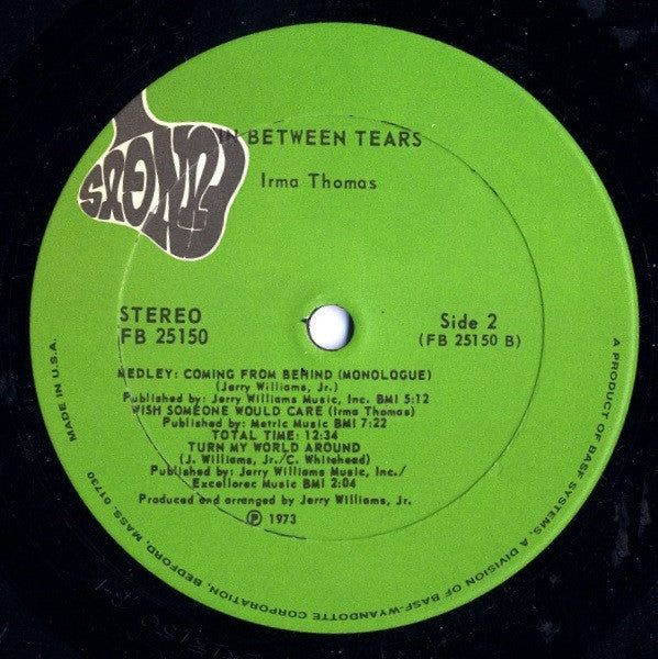 Irma Thomas : In Between Tears (LP, Album, M/Print)