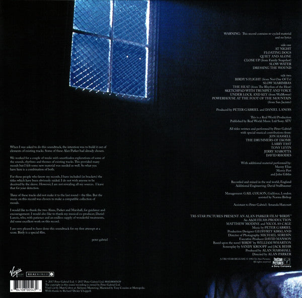 Peter Gabriel : Birdy (LP, Album, RE, RM, 180)