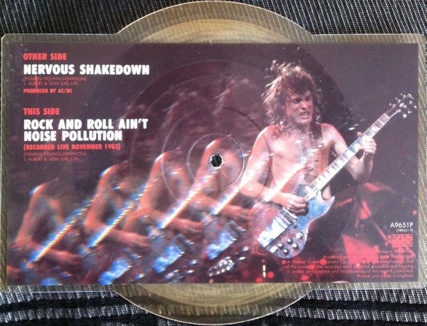 AC/DC : Nervous Shakedown (7", Shape, Single)
