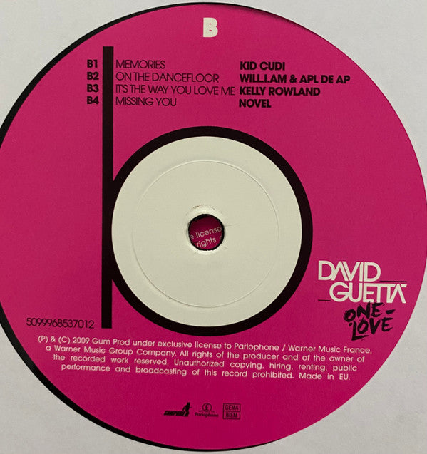 David Guetta : One Love (2xLP, Album, RE)