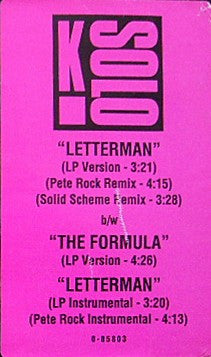 K-Solo : Letterman (12")