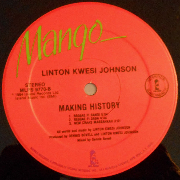 Linton Kwesi Johnson : Making History (LP, Album)