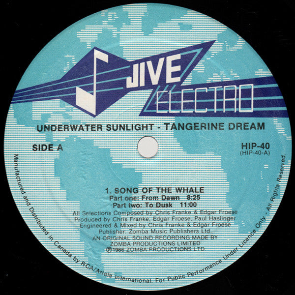 Tangerine Dream : Underwater Sunlight (LP, Album)