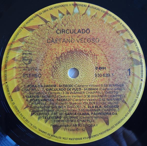 Caetano Veloso : Circuladô (LP, Album)