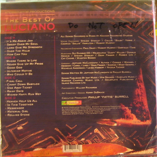 Luciano (2) : Xterminator Productions Presents The Best Of Luciano (2xLP, Comp)