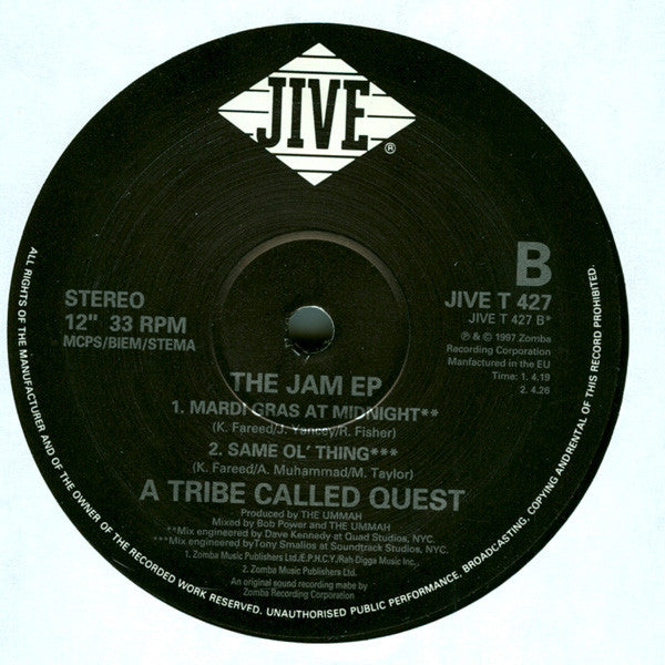 A Tribe Called Quest : The Jam EP (12", EP)