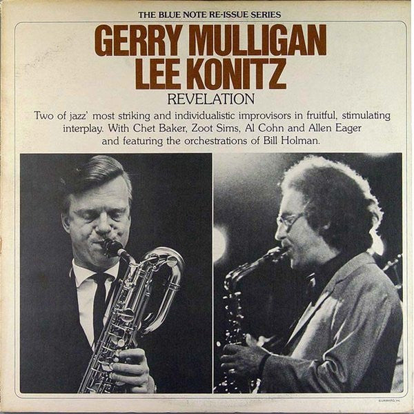 Gerry Mulligan / Lee Konitz : Revelation (2xLP, Comp, Mono, RE, Gat)