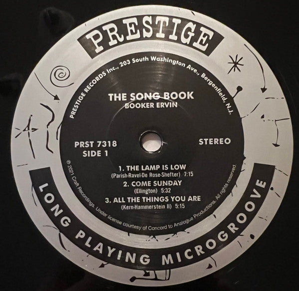 Booker Ervin : The Song Book (LP, Album, RE, RP, 200)