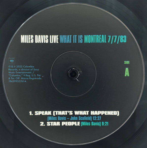 Miles Davis : Miles Davis Live What It Is Montreal 7/7/83 (2xLP, Gat)