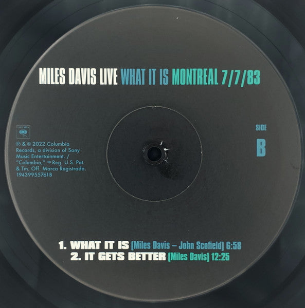 Miles Davis : Miles Davis Live What It Is Montreal 7/7/83 (2xLP, Gat)