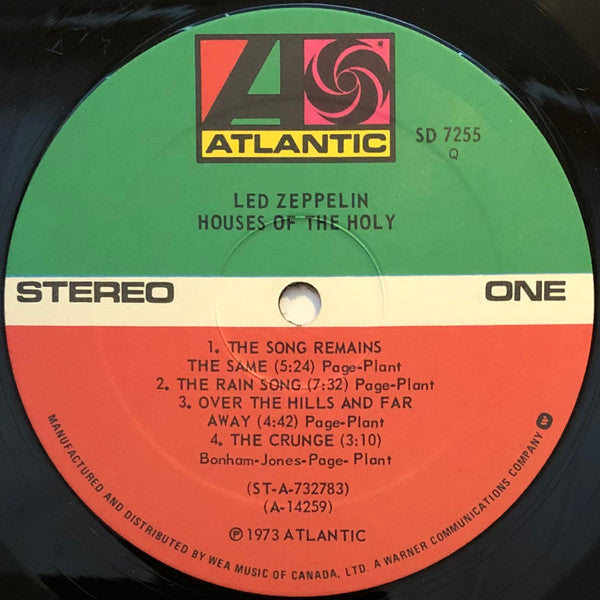 Led Zeppelin : Houses Of The Holy (LP, Album, RE, Gat)