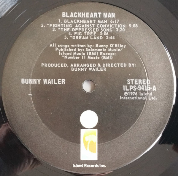 Bunny Wailer : Blackheart Man (LP, Album, Gat)