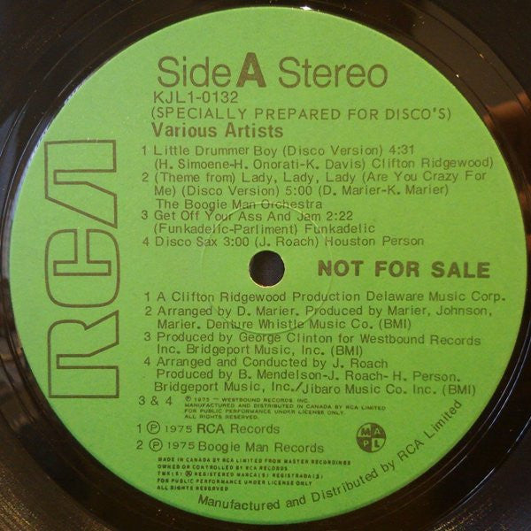 Various : Specially Prepared For Disco's (12", S/Sided, EP, Promo)