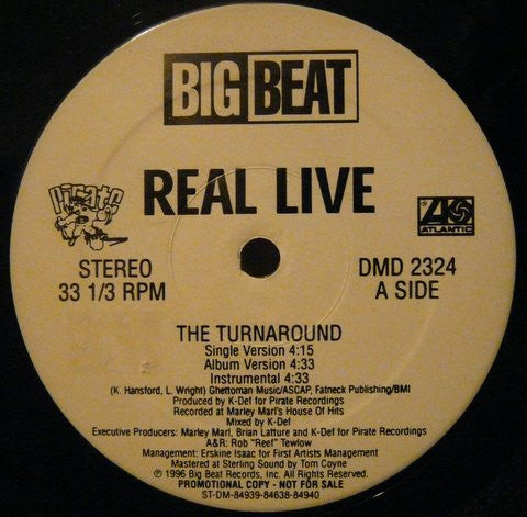 Real Live : The Turnaround (12", Single, Promo)