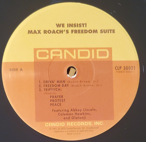 Max Roach : We Insist! Max Roach's Freedom Now Suite (LP, Album, RE, RM)