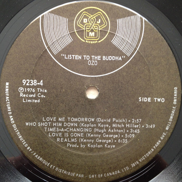 Ozo : Listen To The Buddha (LP, Album)
