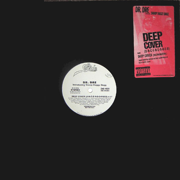 Dr. Dre Introducing Snoop Dogg : Deep Cover (12", Promo)