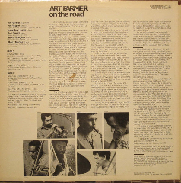Art Farmer : On The Road (LP, Album)
