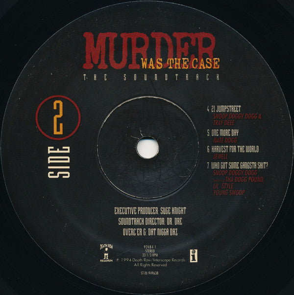 Various : Murder Was The Case (The Soundtrack) (2xLP, Album)