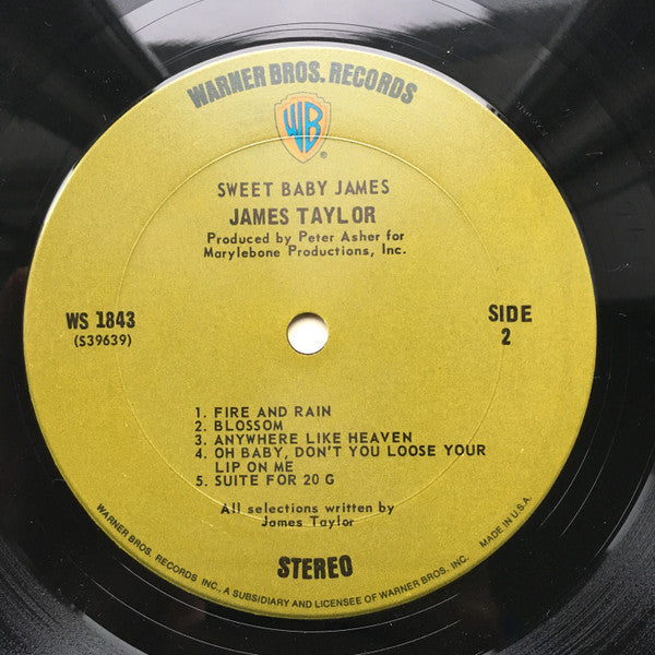 James Taylor (2) : Sweet Baby James  (LP, Album, RP)