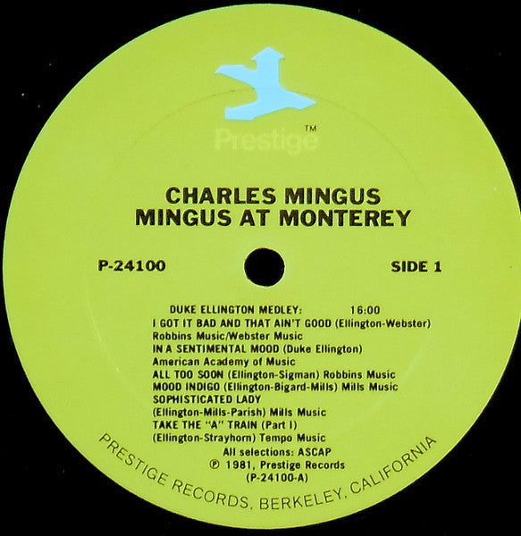 Charles Mingus : Mingus At Monterey (2xLP, Album, RE)