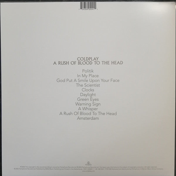 Coldplay : A Rush Of Blood To The Head (LP, Album, RE)