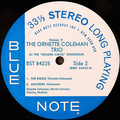 The Ornette Coleman Trio : At The "Golden Circle" Stockholm - Volume Two (LP, Album)