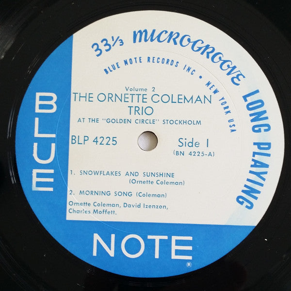 The Ornette Coleman Trio : At The "Golden Circle" Stockholm - Volume Two (LP, Album, Mono)