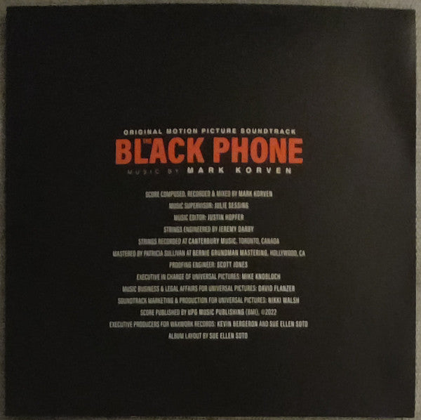 Mark Korven : The Black Phone (Original Motion Picture Soundtrack) (LP, Bla + LP, Red + Album, Dlx, "Th)