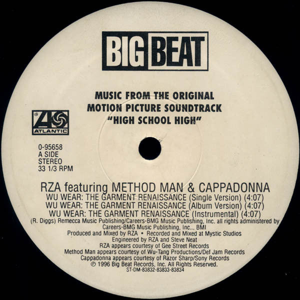 RZA Feat. Method Man & Cappadonna : Wu-Wear: The Garment Renaissance (12", Single)