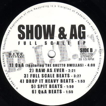 Showbiz & A.G. : Full Scale EP (12", EP)