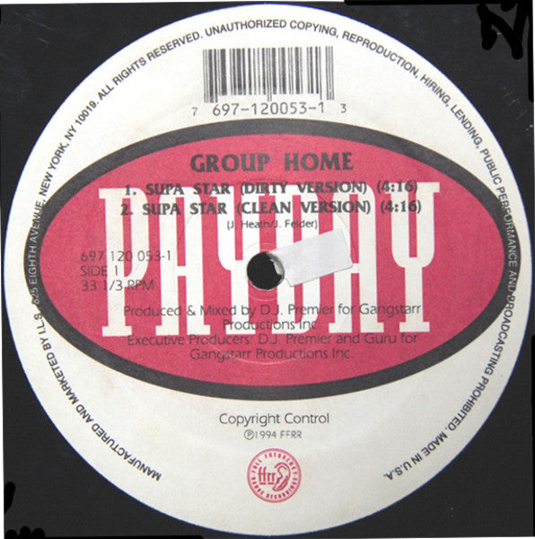 Group Home : Supa Star (12", Single)