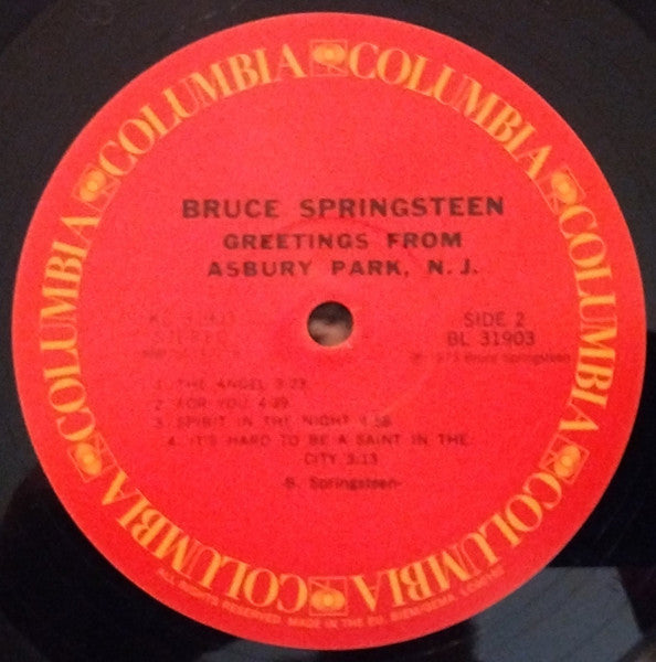 Bruce Springsteen : Greetings From Asbury Park, N.J. (LP, Album, RE, RM, 180)
