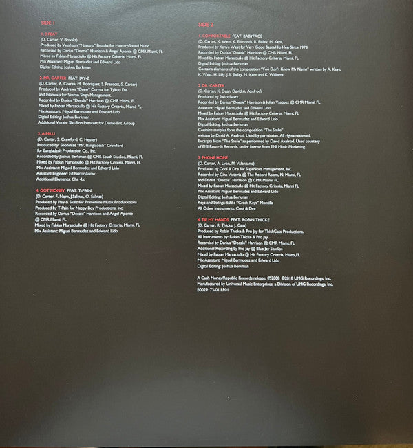 Lil Wayne : Tha Carter III (2xLP, Album, Club, RE, RM, RP, Red)