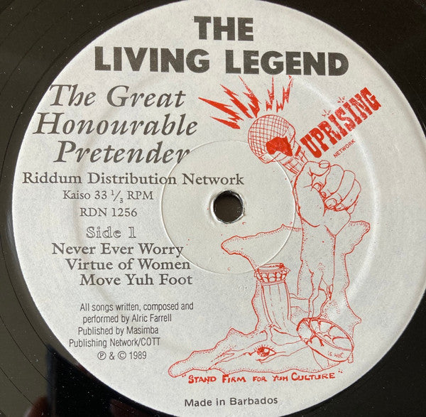 Lord Pretender : The Living Legend The Great Honourable Pretender A Document Of Kaiso History 1929 - 1989 (LP)
