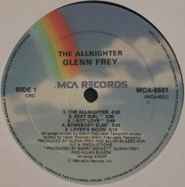 Glenn Frey : The Allnighter (LP, Album, Club)