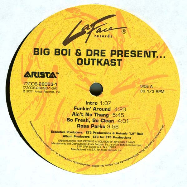 OutKast : Big Boi & Dre Present...Outkast (2xLP, Comp)