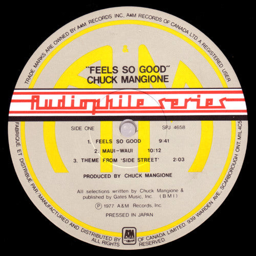 Chuck Mangione : Feels So Good (LP, Album, RE, Hal)