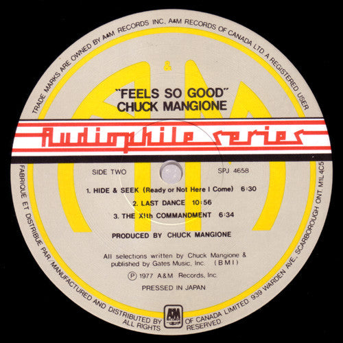 Chuck Mangione : Feels So Good (LP, Album, RE, Hal)