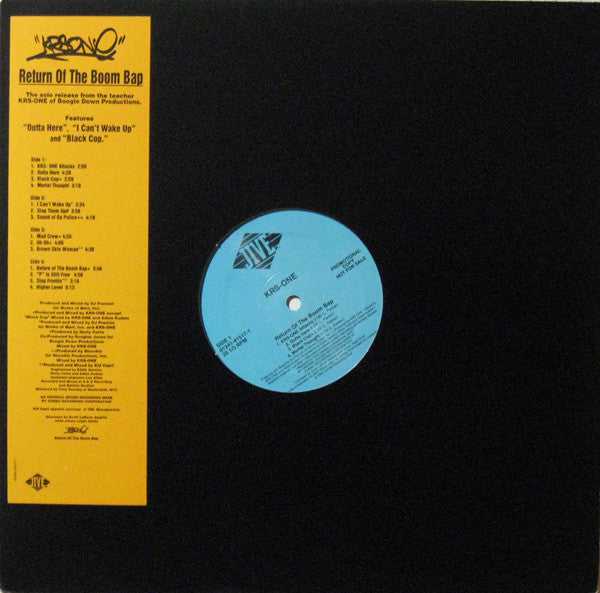 KRS-One : Return Of The Boom Bap (2xLP, Album, Promo)