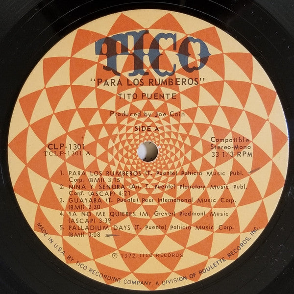 Tito Puente : Para Los Rumberos (LP, Album)